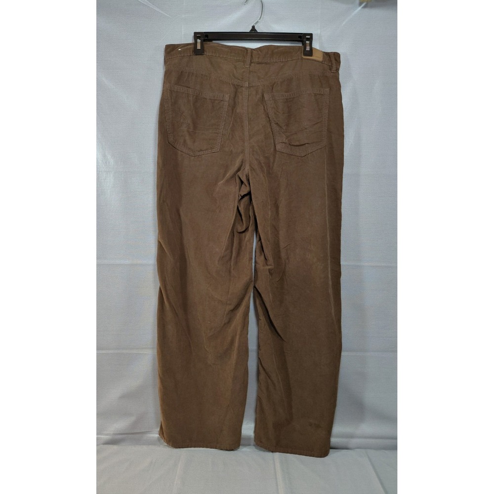 American Eagle Corduroy Low Rise Skater Jean Women's 14 Reg Brown Baggy Wide Leg - Picture 2 of 15